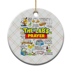 The Lab’s Prayer Funny Lab Week 2026 Ceramic Ornament Medical Laboratory Scientist Humor Gift for Lab Techs TS02 1pc Christmas Plaid Print Your Wear