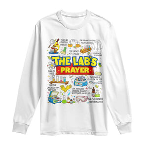 The Lab’s Prayer Funny Lab Week 2026 Long Sleeve Shirt Medical Laboratory Scientist Humor Gift for Lab Techs TS02 White Print Your Wear