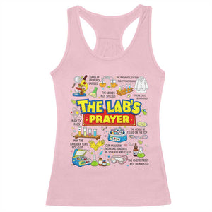 The Lab’s Prayer Funny Lab Week 2026 Racerback Tank Top Medical Laboratory Scientist Humor Gift for Lab Techs TS02 Light Pink Print Your Wear