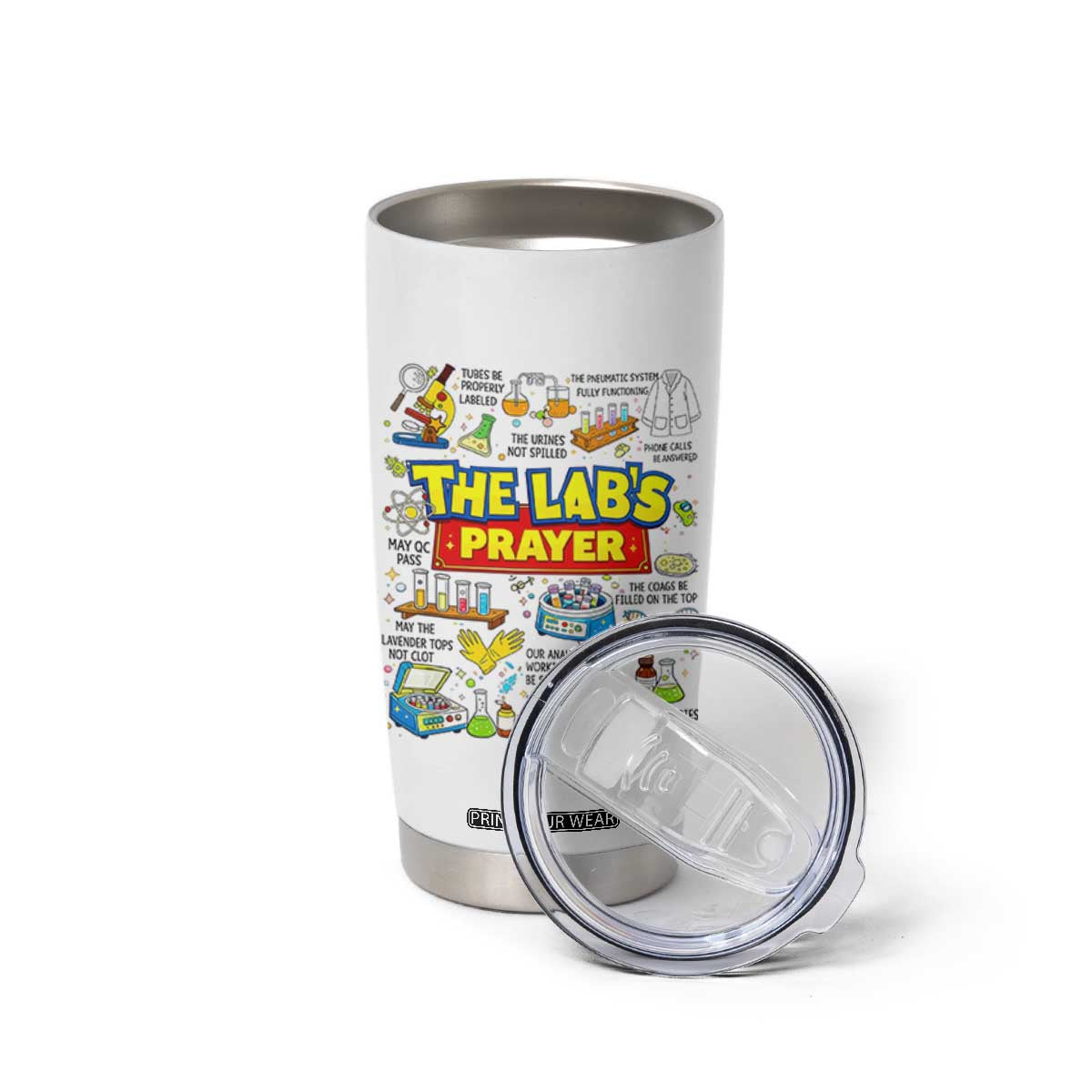 The Lab’s Prayer Funny Lab Week 2026 Tumbler Cup Medical Laboratory Scientist Humor Gift for Lab Techs TS02 Print Your Wear