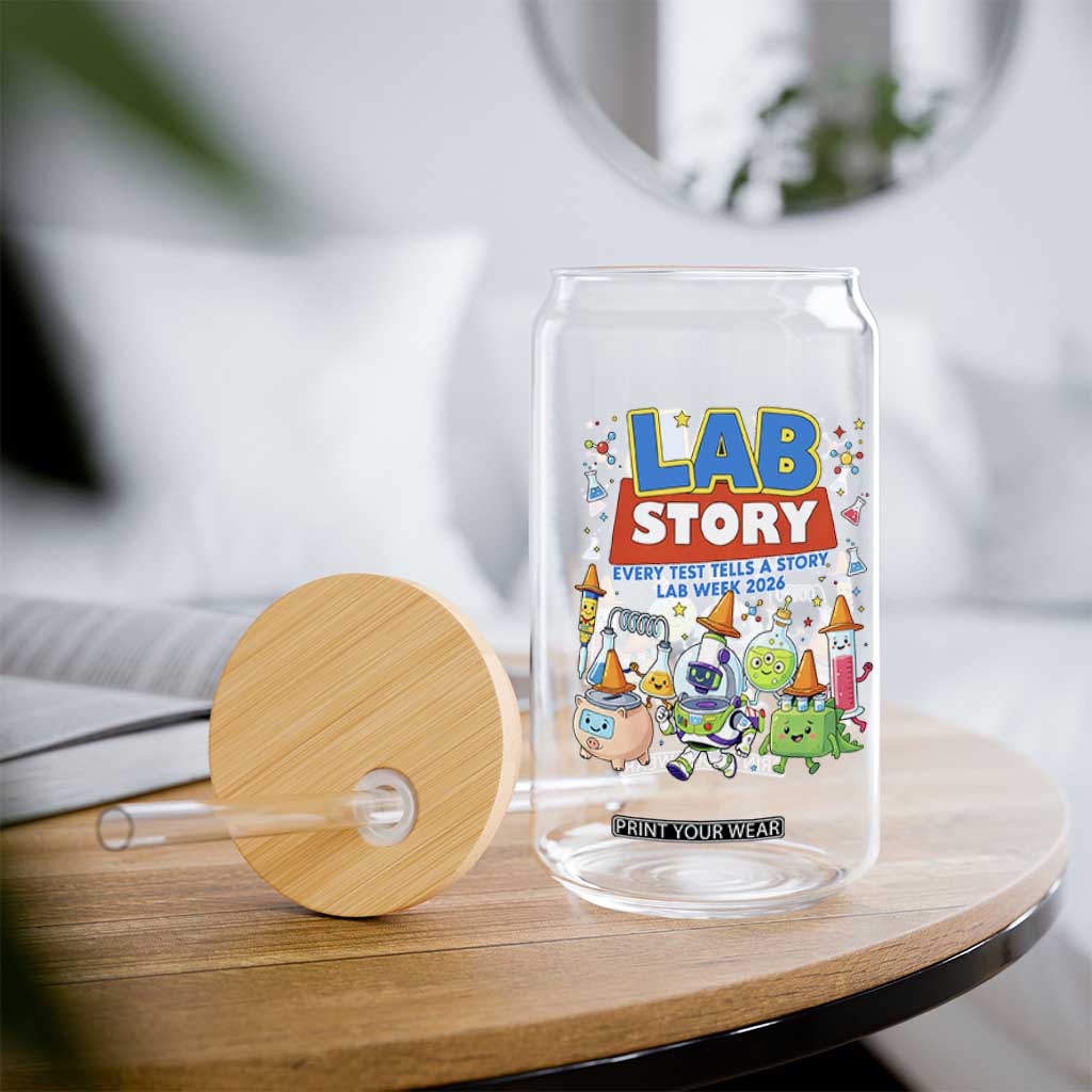 Lab Story Every Test Tells a Story Lab Week 2026 Glass Can Science Characters Lab Techs Medical Laboratory TS02 Print Your Wear