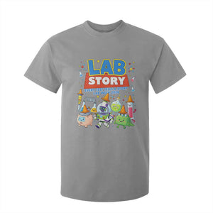 Lab Story Every Test Tells a Story Lab Week 2026 T Shirt For Kid - Science Characters Lab Techs Medical Laboratory TS02 Sport Gray Print Your Wear