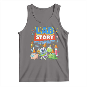 Lab Story Every Test Tells a Story Lab Week 2026 Tank Top Science Characters Lab Techs Medical Laboratory TS02 Deep Heather Print Your Wear