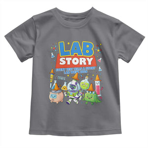 Lab Story Every Test Tells a Story Lab Week 2026 Toddler T Shirt Science Characters Lab Techs Medical Laboratory TS02 Charcoal Print Your Wear