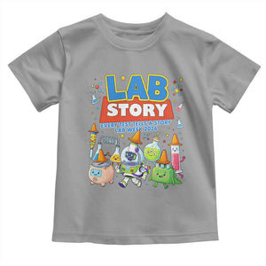 Lab Story Every Test Tells a Story Lab Week 2026 Toddler T Shirt Science Characters Lab Techs Medical Laboratory TS02 Sport Gray Print Your Wear