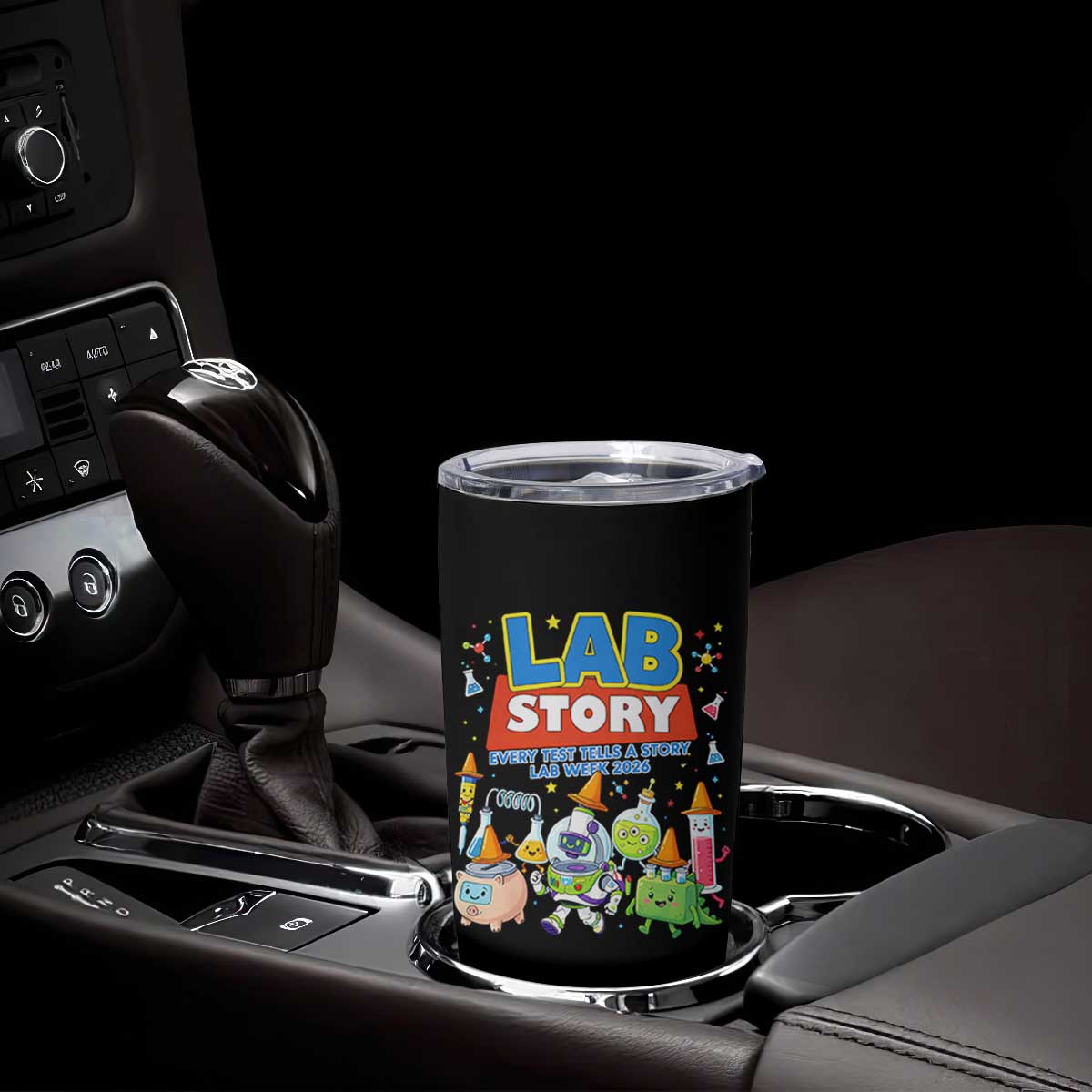Lab Story Every Test Tells a Story Lab Week 2026 Tumbler Cup Science Characters Lab Techs Medical Laboratory TS02 Print Your Wear