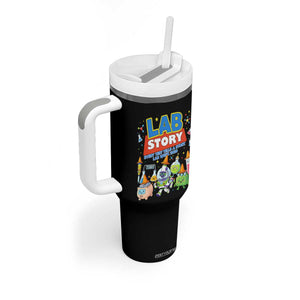 Lab Story Every Test Tells a Story Lab Week 2026 Tumbler With Handle Science Characters Lab Techs Medical Laboratory TS02 Print Your Wear