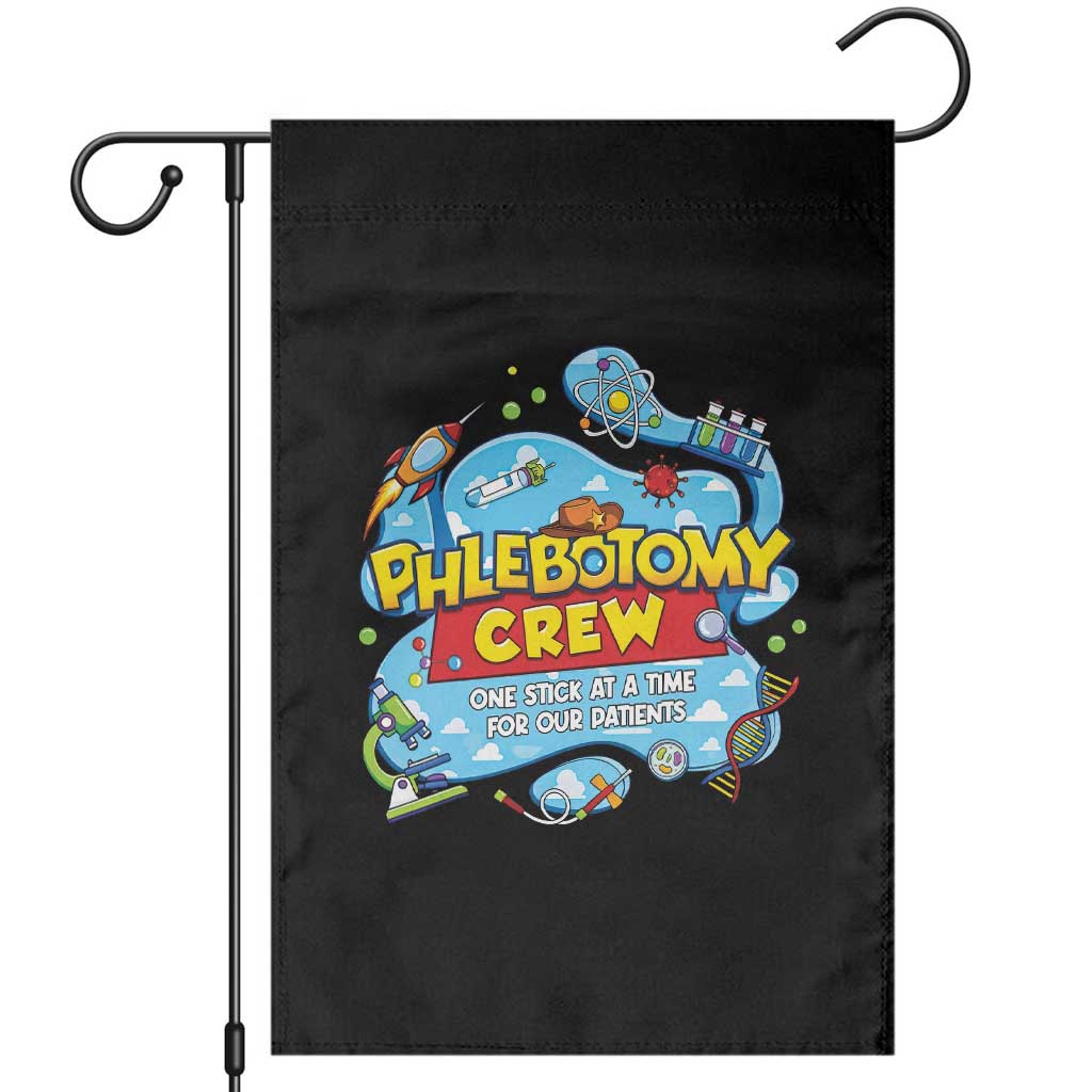 Phlebotomy Crew Lab Week 2026 Garden Flag One Stick At A Time Funny Phlebotomist Healthcare Lab TS02 Black Print Your Wear