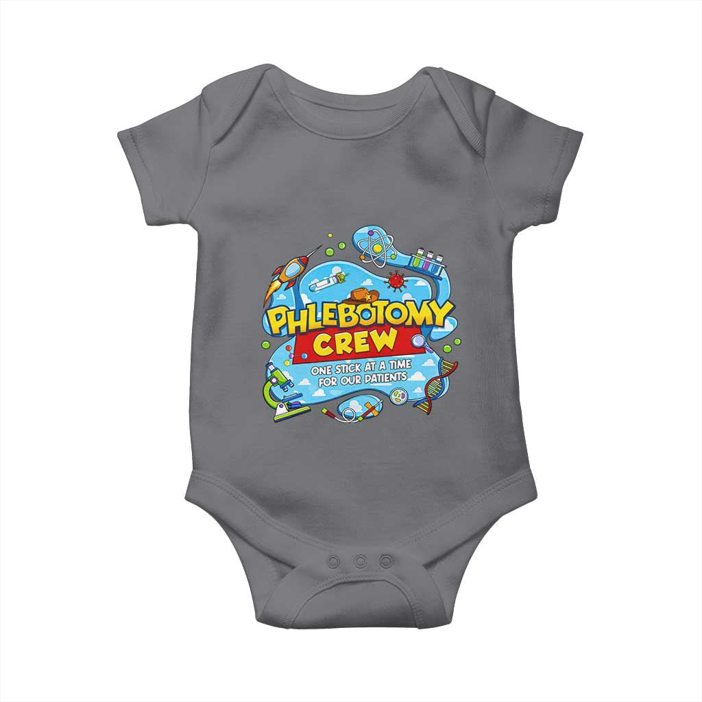 Phlebotomy Crew Lab Week 2026 Baby Onesie One Stick At A Time Funny Phlebotomist Healthcare Lab TS02 Charcoal Print Your Wear