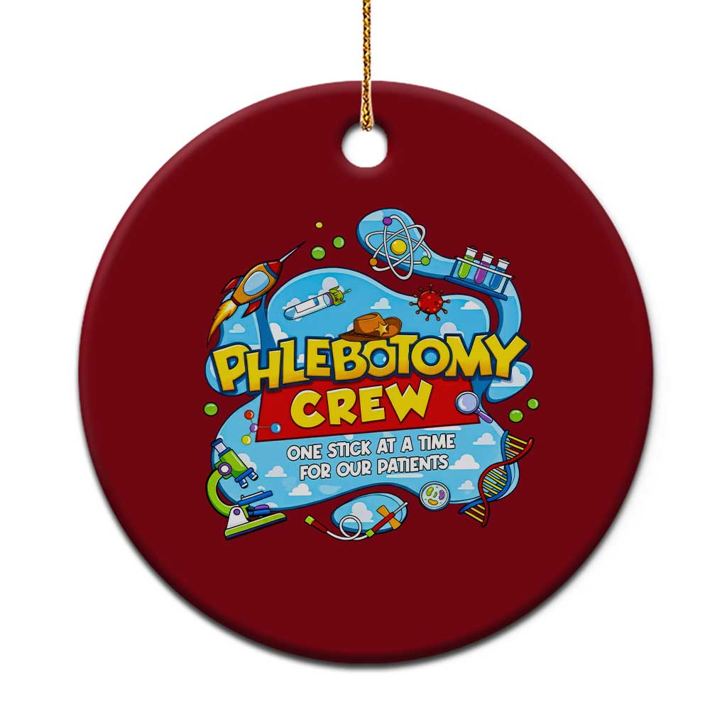 Phlebotomy Crew Lab Week 2026 Ceramic Ornament One Stick At A Time Funny Phlebotomist Healthcare Lab TS02 1pc Red Print Your Wear
