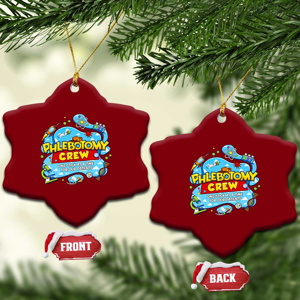 Phlebotomy Crew Lab Week 2026 Ceramic Ornament One Stick At A Time Funny Phlebotomist Healthcare Lab TS02 Print Your Wear