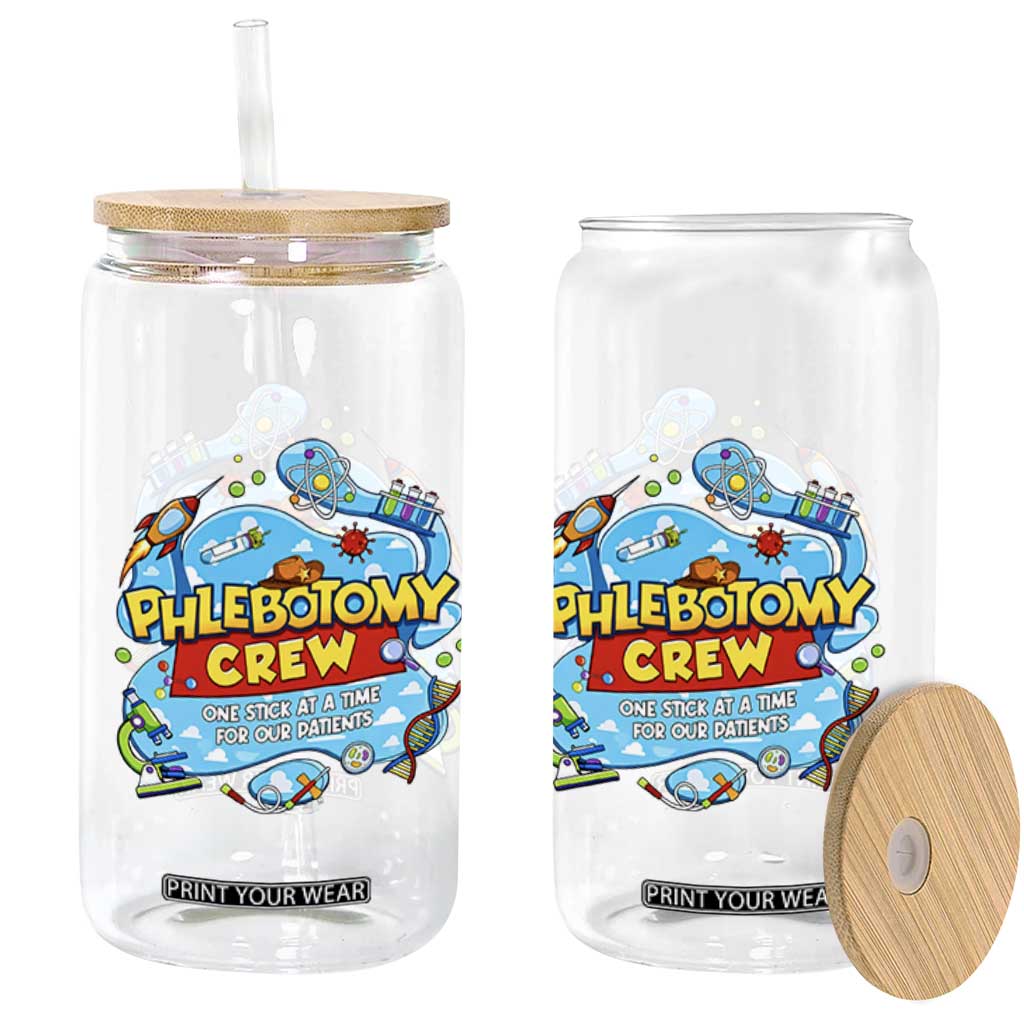 Phlebotomy Crew Lab Week 2026 Glass Can One Stick At A Time Funny Phlebotomist Healthcare Lab TS02 Print Your Wear