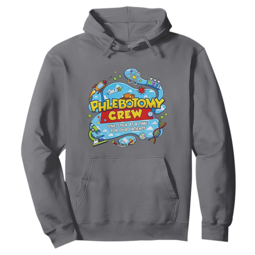Phlebotomy Crew Lab Week 2026 Hoodie One Stick At A Time Funny Phlebotomist Healthcare Lab TS02 Charcoal Print Your Wear