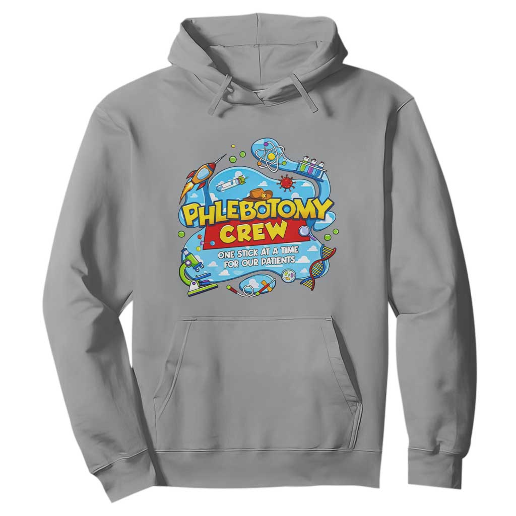 Phlebotomy Crew Lab Week 2026 Hoodie One Stick At A Time Funny Phlebotomist Healthcare Lab TS02 Sport Gray Print Your Wear