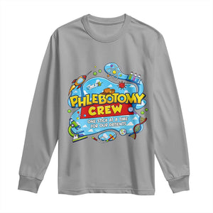 Phlebotomy Crew Lab Week 2026 Long Sleeve Shirt One Stick At A Time Funny Phlebotomist Healthcare Lab TS02 Sport Gray Print Your Wear