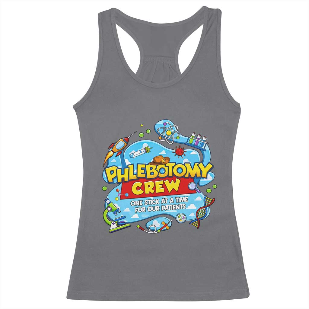Phlebotomy Crew Lab Week 2026 Racerback Tank Top One Stick At A Time Funny Phlebotomist Healthcare Lab TS02 Charcoal Print Your Wear