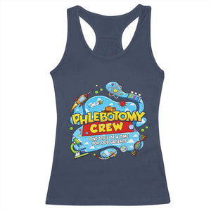 Phlebotomy Crew Lab Week 2026 Racerback Tank Top One Stick At A Time Funny Phlebotomist Healthcare Lab TS02 Navy Print Your Wear