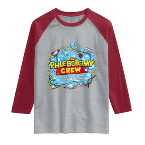 Phlebotomy Crew Lab Week 2026 Raglan Shirt One Stick At A Time Funny Phlebotomist Healthcare Lab TS02 Heather Gray Heather Red Print Your Wear