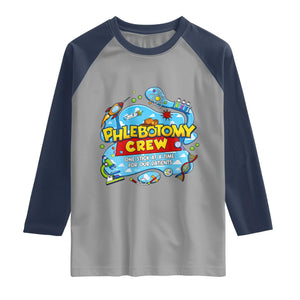 Phlebotomy Crew Lab Week 2026 Raglan Shirt One Stick At A Time Funny Phlebotomist Healthcare Lab TS02 Sport Gray Navy Print Your Wear