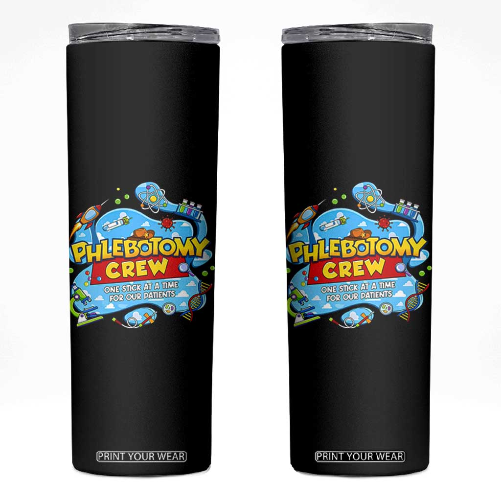 Phlebotomy Crew Lab Week 2026 Skinny Tumbler One Stick At A Time Funny Phlebotomist Healthcare Lab TS02 Black Print Your Wear