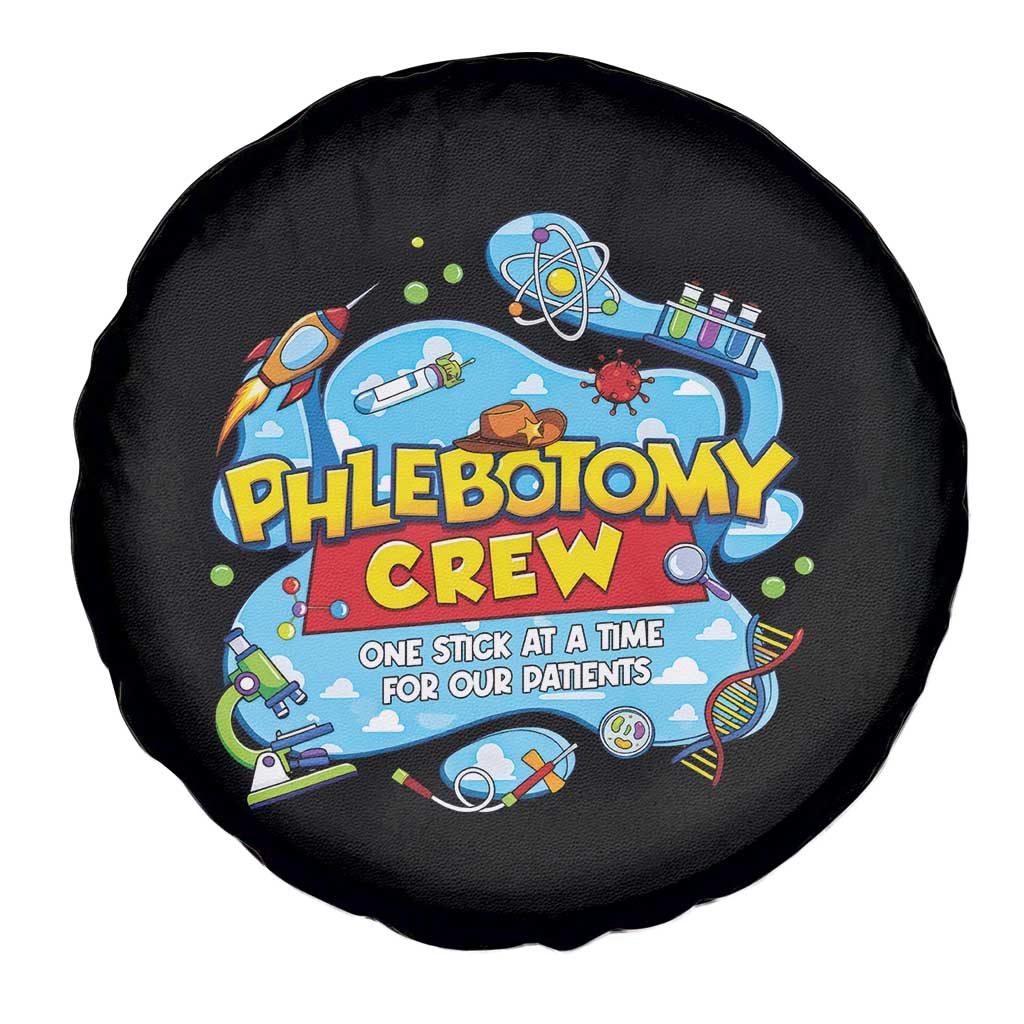 Phlebotomy Crew Lab Week 2026 Spare Tire Cover One Stick At A Time Funny Phlebotomist Healthcare Lab TS02 Print Your Wear