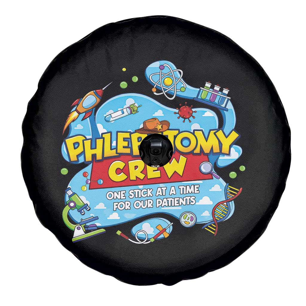 Phlebotomy Crew Lab Week 2026 Spare Tire Cover One Stick At A Time Funny Phlebotomist Healthcare Lab TS02 Print Your Wear