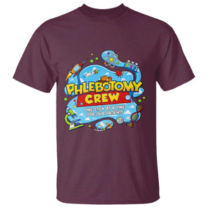 Phlebotomy Crew Lab Week 2026 T Shirt One Stick At A Time Funny Phlebotomist Healthcare Lab TS02 Maroon Print Your Wear