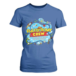 Phlebotomy Crew Lab Week 2026 T Shirt For Women One Stick At A Time Funny Phlebotomist Healthcare Lab TS02 Royal Blue Print Your Wear