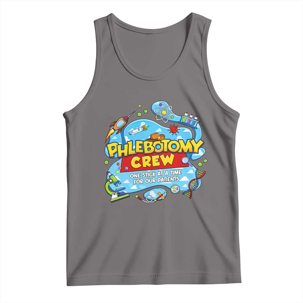 Phlebotomy Crew Lab Week 2026 Tank Top One Stick At A Time Funny Phlebotomist Healthcare Lab TS02 Deep Heather Print Your Wear