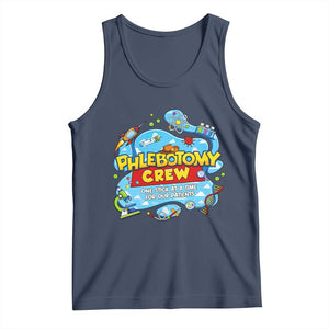 Phlebotomy Crew Lab Week 2026 Tank Top One Stick At A Time Funny Phlebotomist Healthcare Lab TS02 Navy Print Your Wear