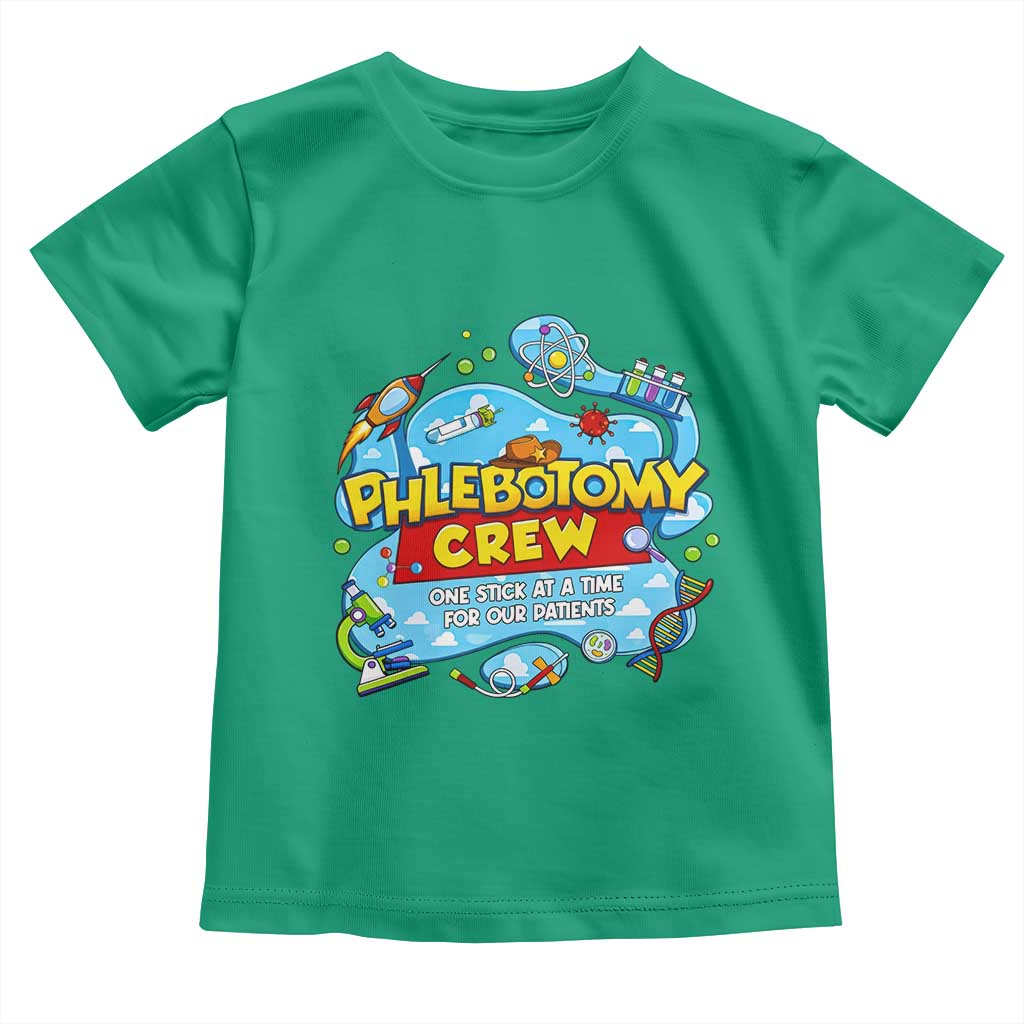 Phlebotomy Crew Lab Week 2026 Toddler T Shirt One Stick At A Time Funny Phlebotomist Healthcare Lab TS02 Irish Green Print Your Wear