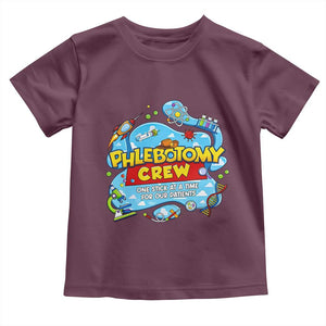 Phlebotomy Crew Lab Week 2026 Toddler T Shirt One Stick At A Time Funny Phlebotomist Healthcare Lab TS02 Maroon Print Your Wear