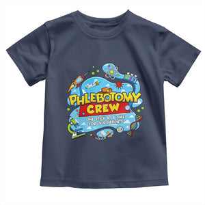 Phlebotomy Crew Lab Week 2026 Toddler T Shirt One Stick At A Time Funny Phlebotomist Healthcare Lab TS02 Navy Print Your Wear