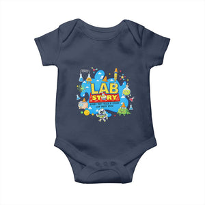 Lab Story Lab Week 2026 Celebration Baby Onesie Every Test Tells a Story Medical Lab Tech Appreciation Gift TS02 Navy Print Your Wear