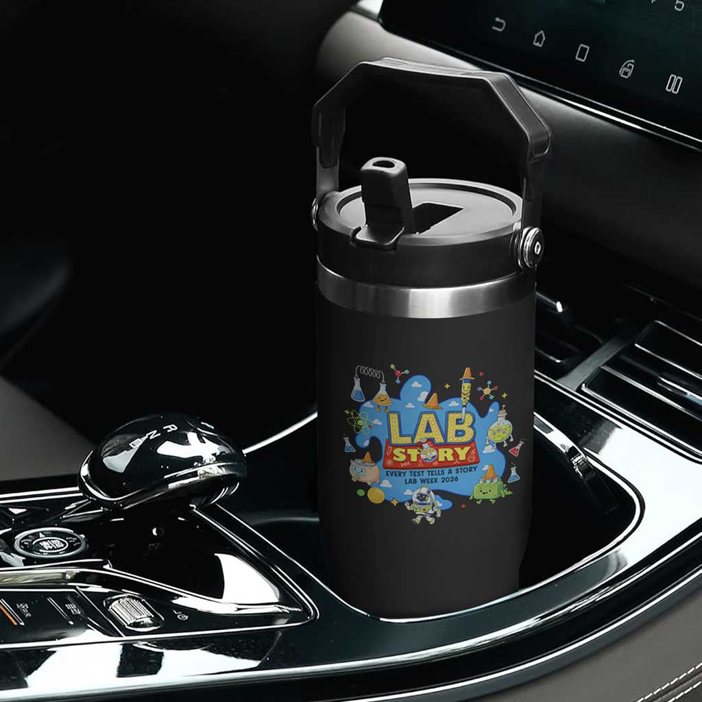Lab Story Lab Week 2026 Celebration Flip Straw Tumbler Every Test Tells a Story Medical Lab Tech Appreciation Gift TS02 Print Your Wear