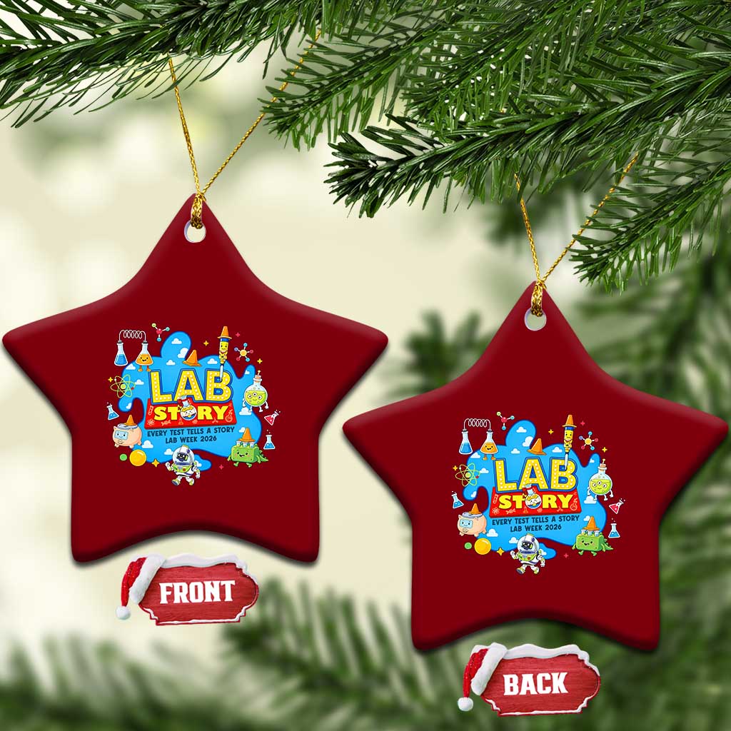 Lab Story Lab Week 2026 Celebration Ceramic Ornament Every Test Tells a Story Medical Lab Tech Appreciation Gift TS02 Print Your Wear