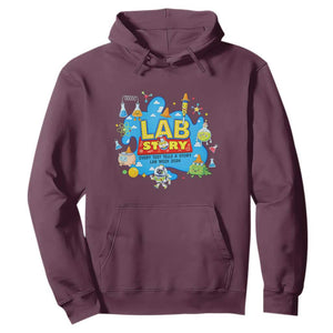 Lab Story Lab Week 2026 Celebration Hoodie Every Test Tells a Story Medical Lab Tech Appreciation Gift TS02 Maroon Print Your Wear