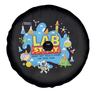 Lab Story Lab Week 2026 Celebration Spare Tire Cover Every Test Tells a Story Medical Lab Tech Appreciation Gift TS02 Print Your Wear