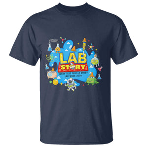 Lab Story Lab Week 2026 Celebration T Shirt Every Test Tells a Story Medical Lab Tech Appreciation Gift TS02 Navy Print Your Wear