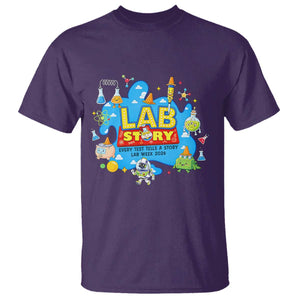 Lab Story Lab Week 2026 Celebration T Shirt Every Test Tells a Story Medical Lab Tech Appreciation Gift TS02 Purple Print Your Wear