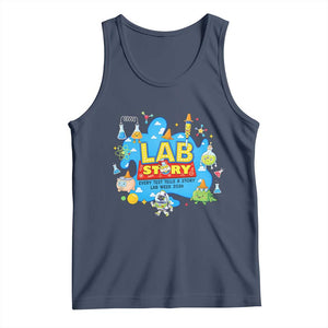 Lab Story Lab Week 2026 Celebration Tank Top Every Test Tells a Story Medical Lab Tech Appreciation Gift TS02 Navy Print Your Wear