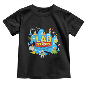 Lab Story Lab Week 2026 Celebration Toddler T Shirt Every Test Tells a Story Medical Lab Tech Appreciation Gift TS02 Black Print Your Wear