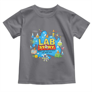 Lab Story Lab Week 2026 Celebration Toddler T Shirt Every Test Tells a Story Medical Lab Tech Appreciation Gift TS02 Charcoal Print Your Wear