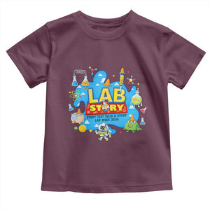 Lab Story Lab Week 2026 Celebration Toddler T Shirt Every Test Tells a Story Medical Lab Tech Appreciation Gift TS02 Maroon Print Your Wear