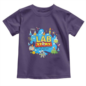 Lab Story Lab Week 2026 Celebration Toddler T Shirt Every Test Tells a Story Medical Lab Tech Appreciation Gift TS02 Purple Print Your Wear