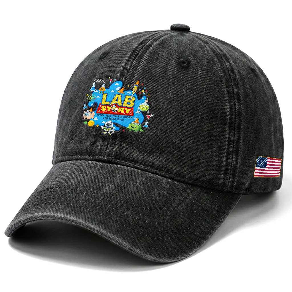 Lab Story Lab Week 2026 Celebration Washed Cotton Baseball Cap Every Test Tells a Story Medical Lab Tech Appreciation Gift