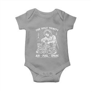 Funny Mechanic Jesus Holy Trinity Air Fuel Spark Baby Onesie Christian Car Lover Humor Gift for Gearheads TS02 Sport Gray Print Your Wear