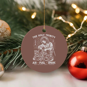 Funny Mechanic Jesus Holy Trinity Air Fuel Spark Ceramic Ornament Christian Car Lover Humor Gift for Gearheads TS02 1pc Mocha Print Your Wear