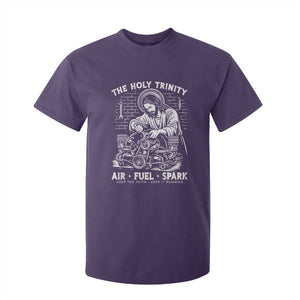 Funny Mechanic Jesus Holy Trinity Air Fuel Spark T Shirt For Kid Christian Car Lover Humor Gift for Gearheads TS02 Purple Print Your Wear