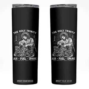 Funny Mechanic Jesus Holy Trinity Air Fuel Spark Skinny Tumbler Christian Car Lover Humor Gift for Gearheads TS02 Black Print Your Wear